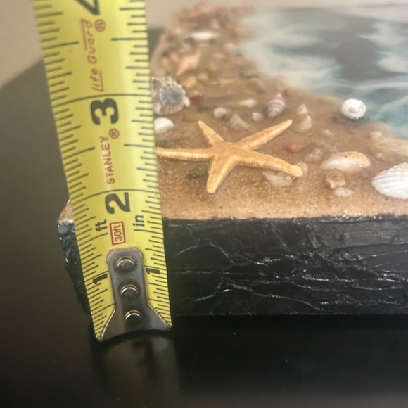 Handmade Ocean Resin Art on Canvas. NWOT - Picture 5 of 5